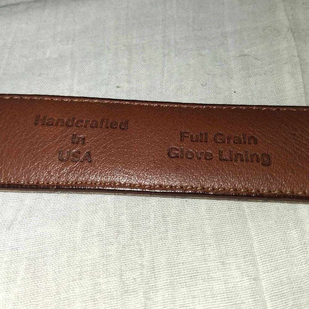 Brighton Brown Leather Belt with Silver Buckle - Picture 5 of 10